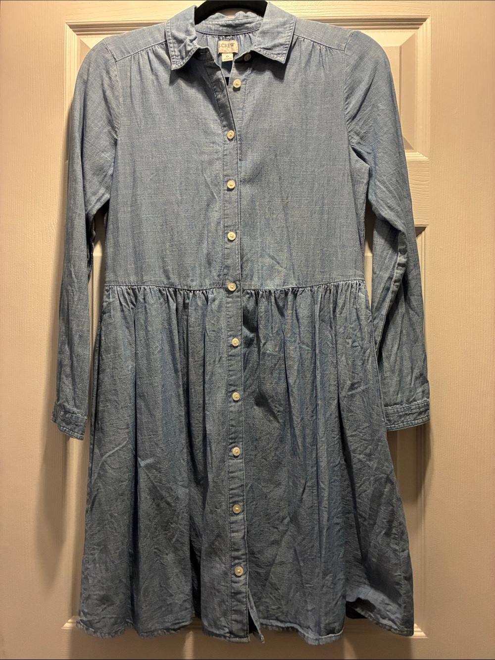 J.Crew Blue Denim Shirt Dress